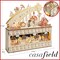 Casafield Wooden Christmas Advent Calendar with Drawers, Christmas Countdown LED Holiday Decoration with Shooting Star and Light Background